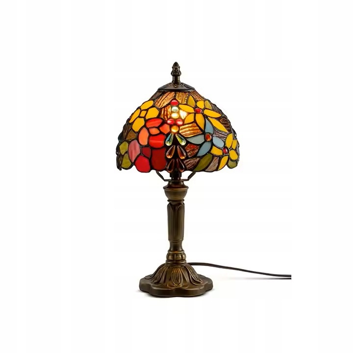 Lampa stołowa, witrażowa Tiffany Style, 37cm, Miaoke