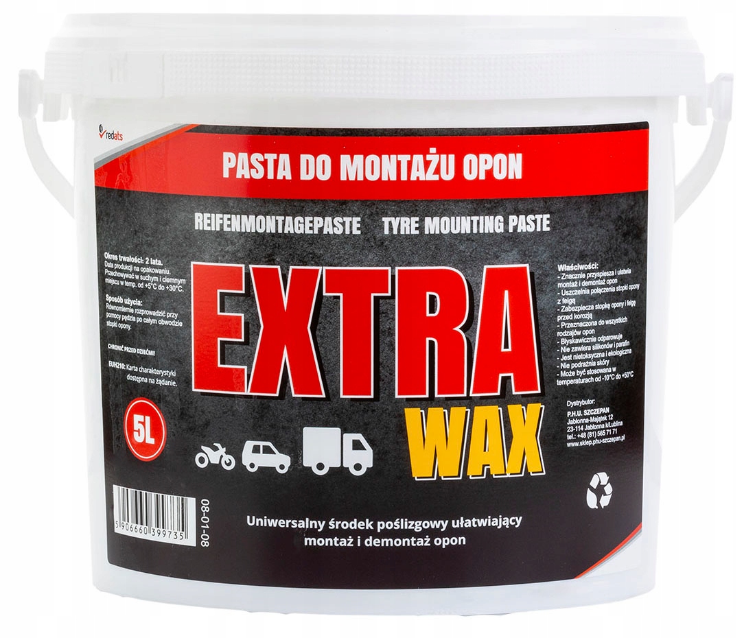 

Extra Wax Pasta Maść do montażu opon 5kg