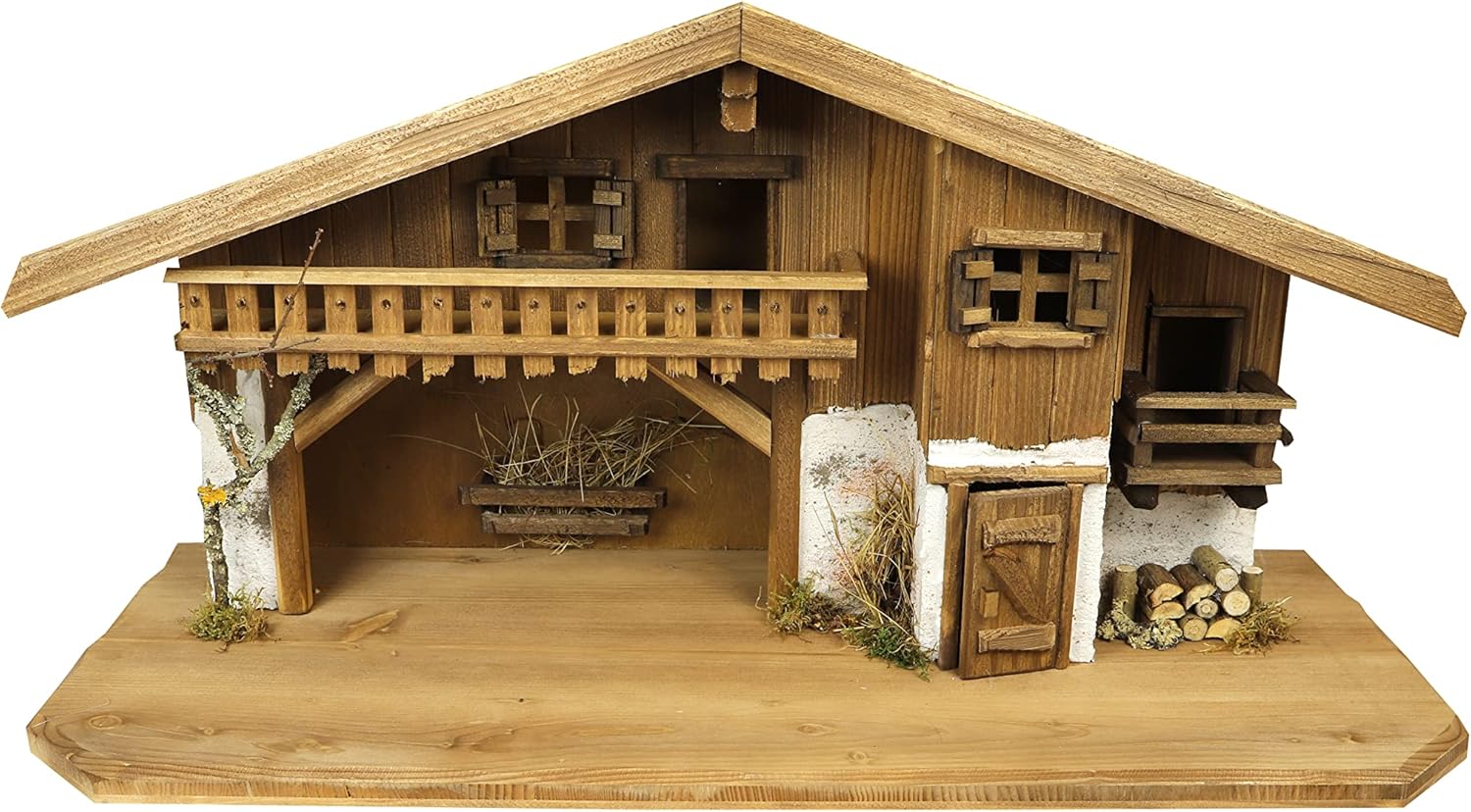 Vianočný Betlehem Stajňa Dekorácia 70x29x33CM Na Figúrky 9-11CM