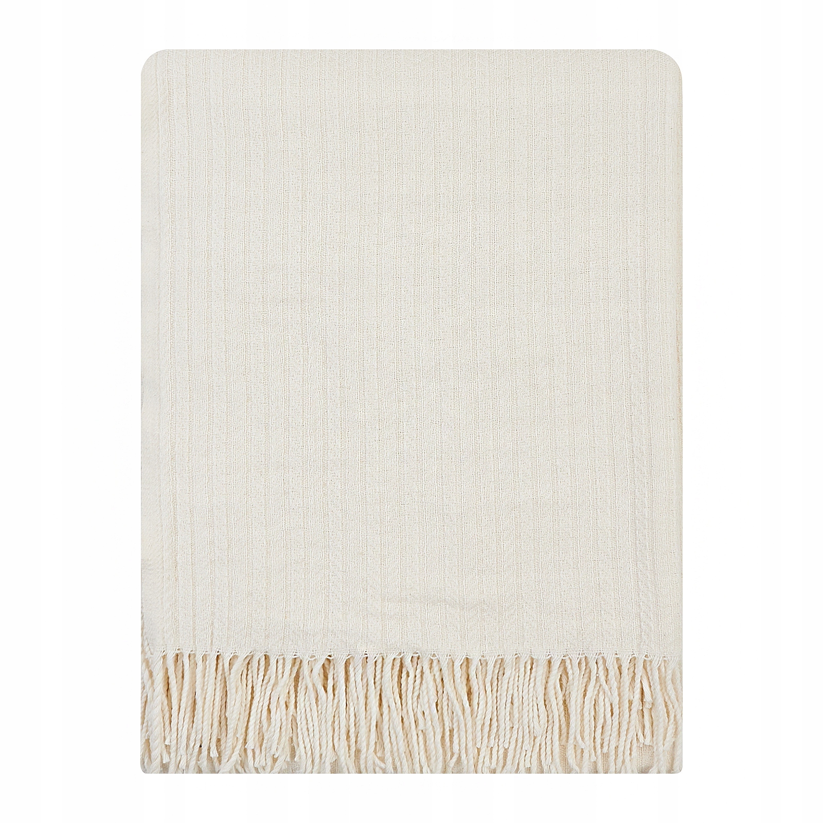 Bavlněná deka 100% bavlna 140 x 200 cm s třásněmi pléd na pohovku a postel