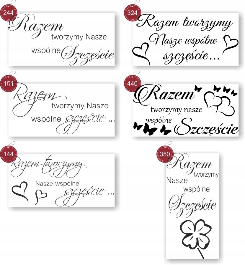 Naklejka na ścianę napis cytat Razem Tworzymy Marka inna