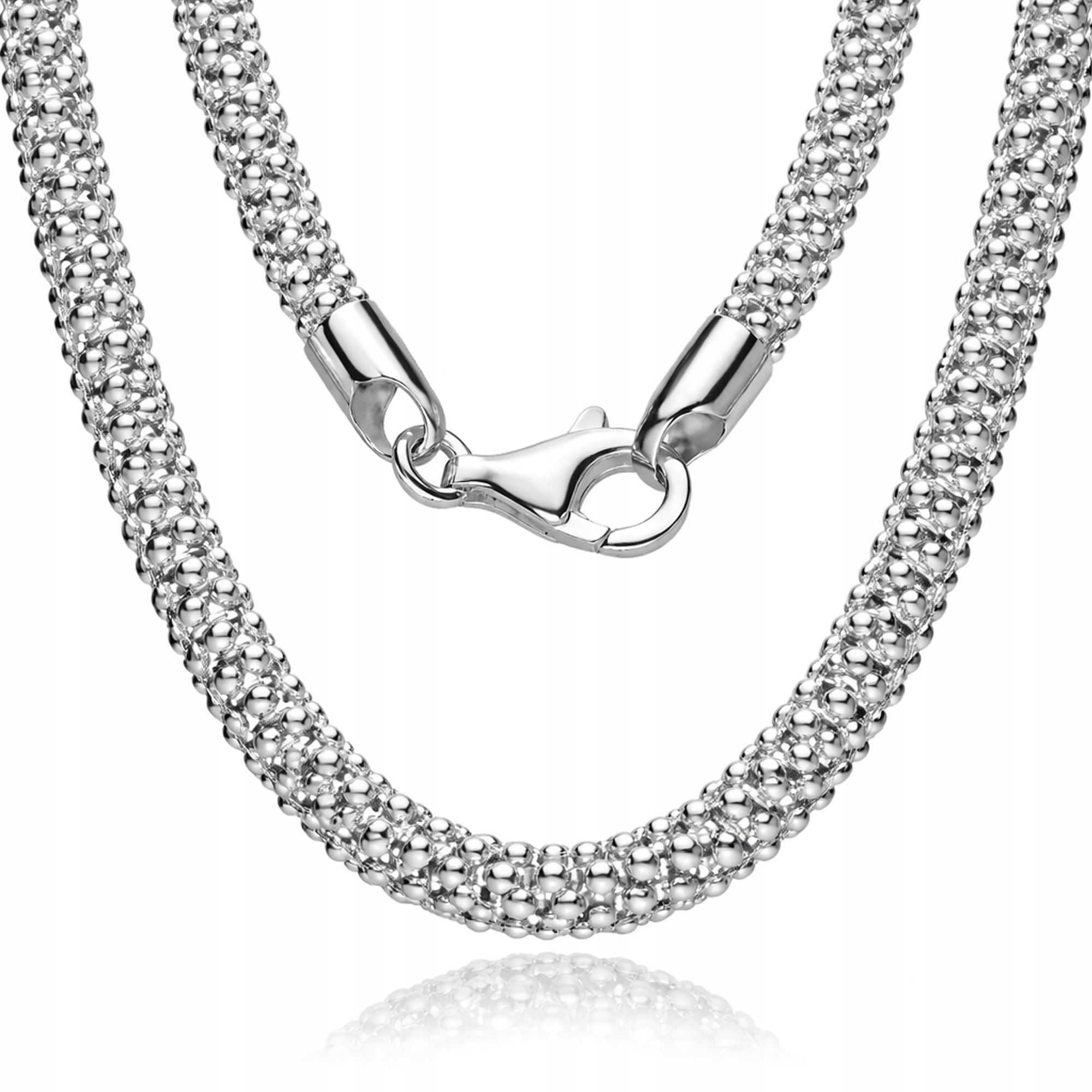 Stříbrný náhrdelník Coreana Popcorn 925, masivní, elegantní, dámský, 45 cm
