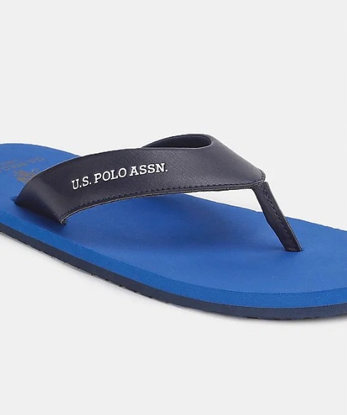 U.S. POLO ASSN japonki klapki niebieski czarny 45 Kolor niebieski