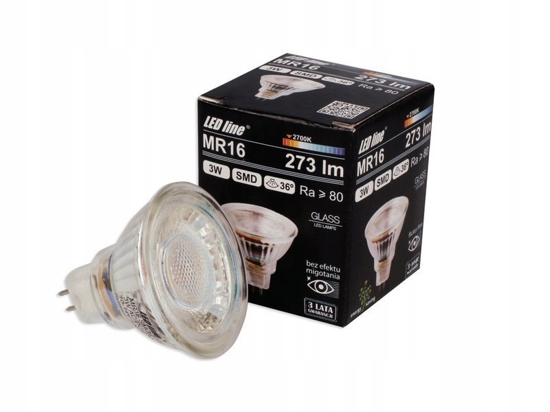 

Żarówka lampa Led MR16 3W 12V biała ciepła