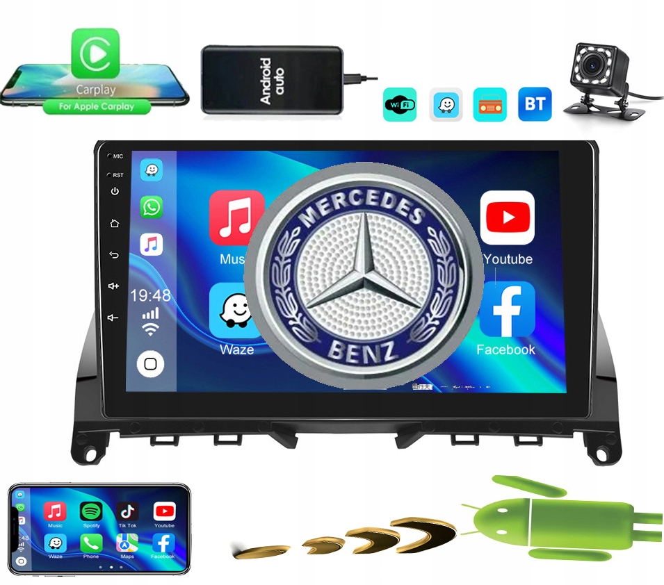 MERCEDES W204 Android радио GPS навигация WiFi BT