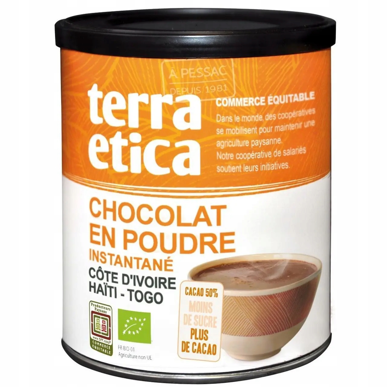 Čokoláda Na Pití 50 % Kakao Fair Trade Bio 425 g Terra Etica