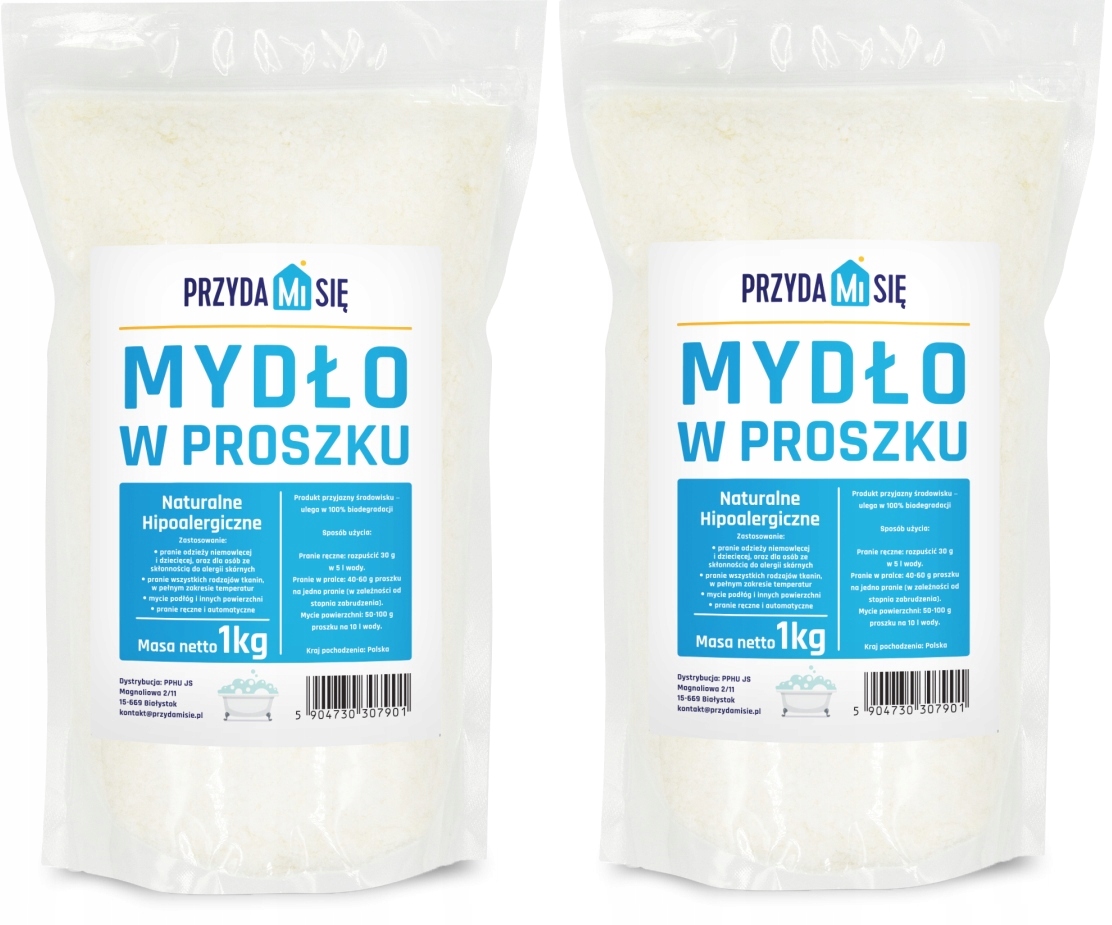 

Płatki Mydlane mydło w proszku Naturalne 2 x 1kg