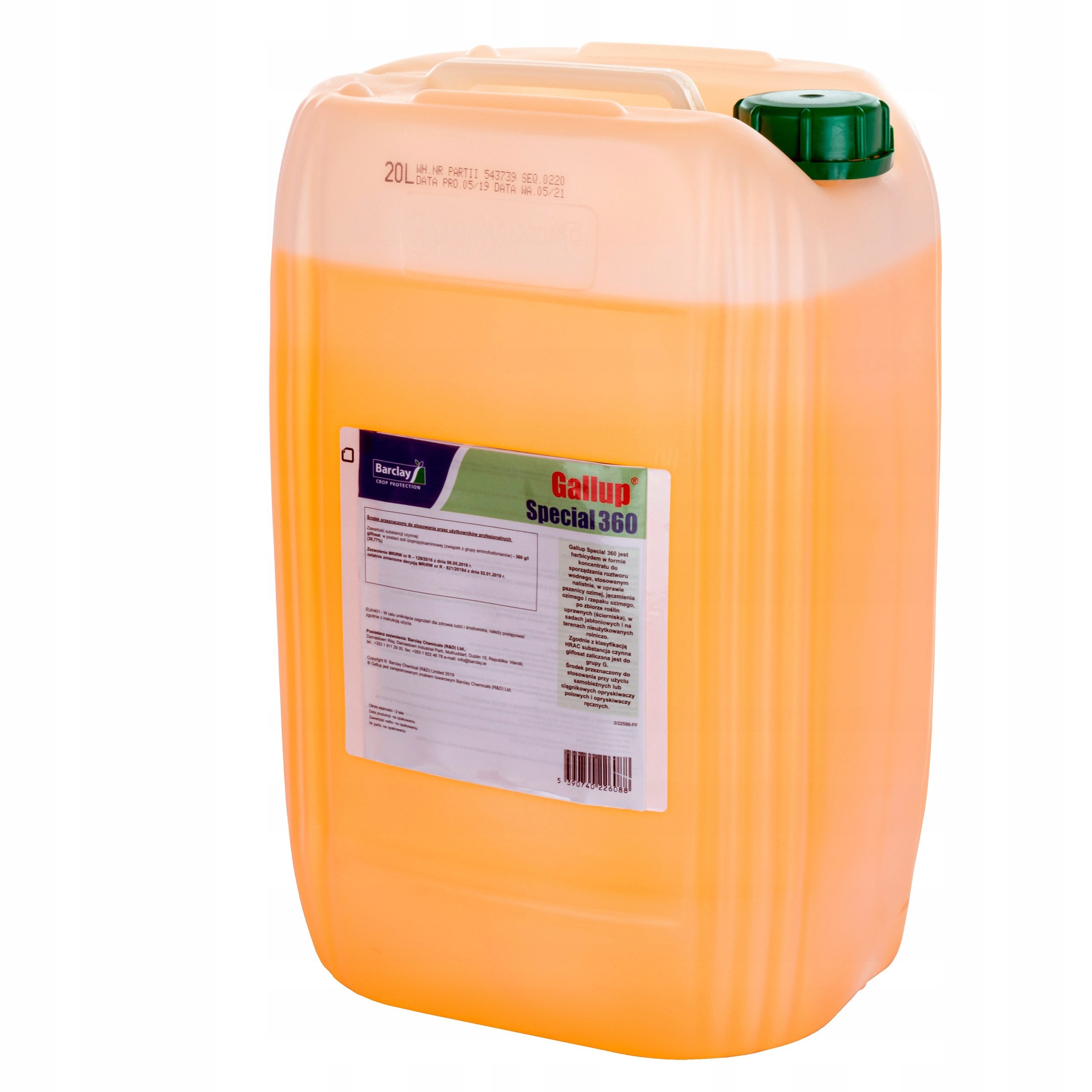 Środek na chwasty Barclay Gallup Special 360 20 l