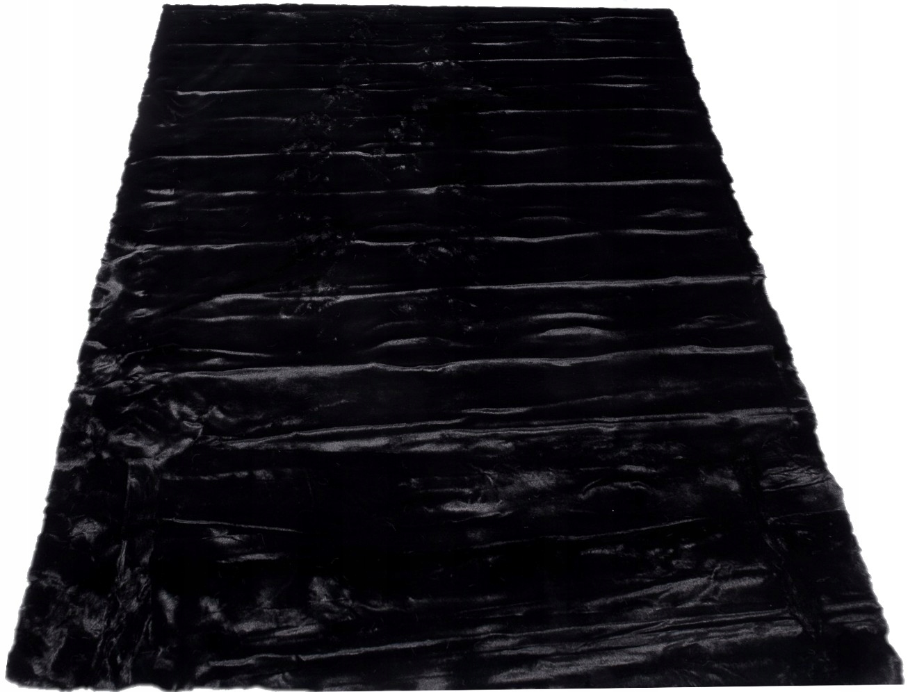 Plyšový Koberec Rabbit 120x170 Kožušina Milý čierny