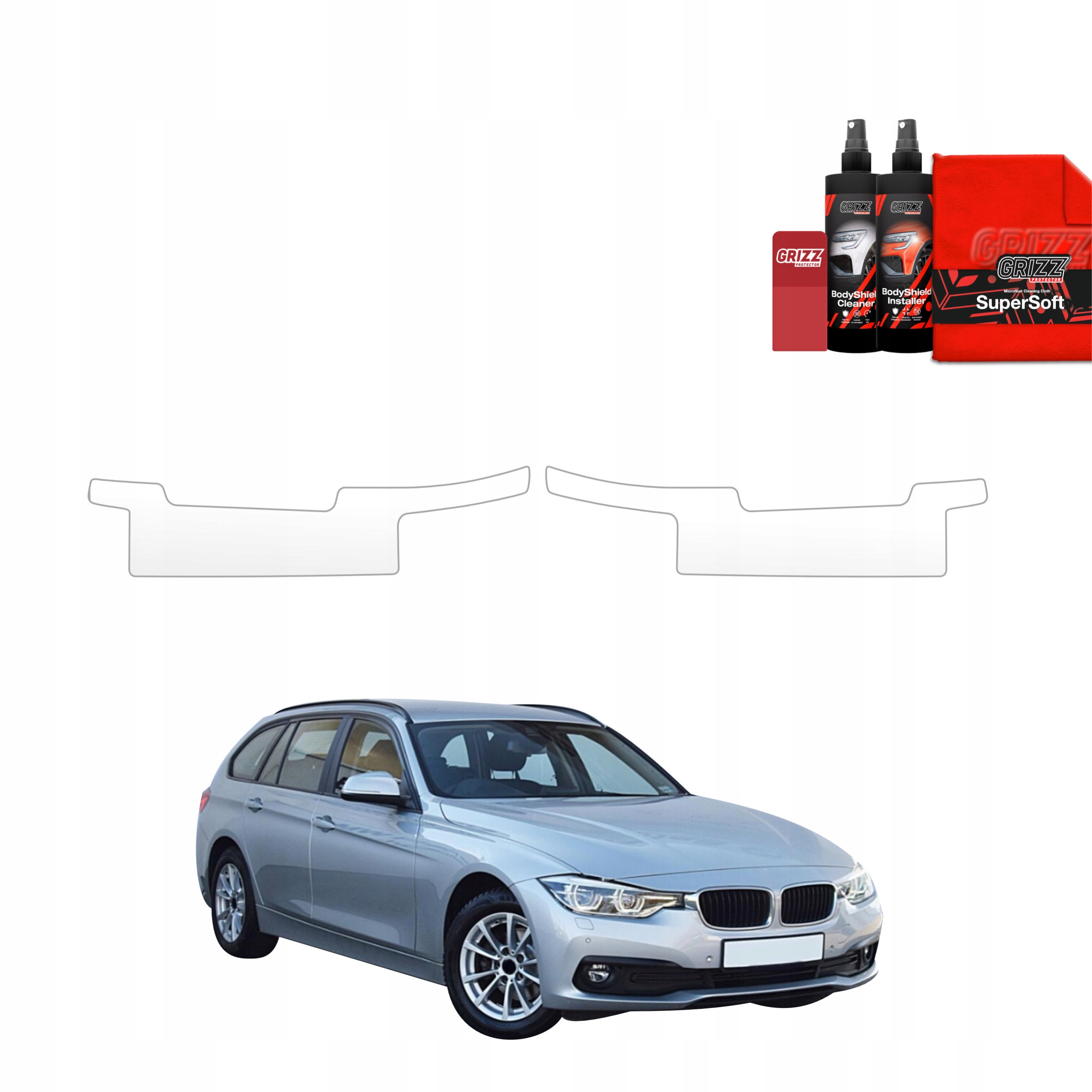 2v1 Fólie Ppf dýha na prahy pro Bmw 3 F31 Kombi LCI (2015-2018)