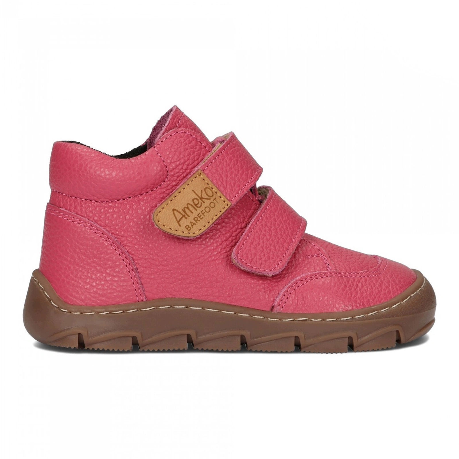 Buty barefoot skórzane na rzepy dziecięce Ameko Ringo Fuxia 26