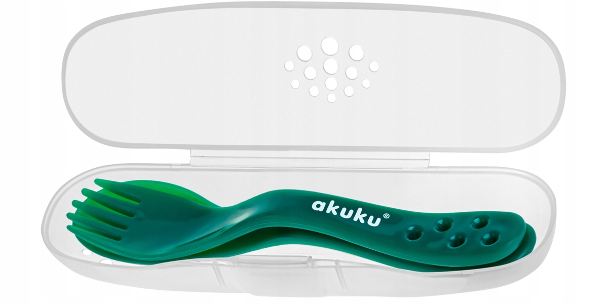 ŁYŻKA I WIDELEC DLA DZIECI ZESTAW PLASTIKOWYCH SZTUĆCÓW DLA DZIECKA W ETUI Kod producenta A0074