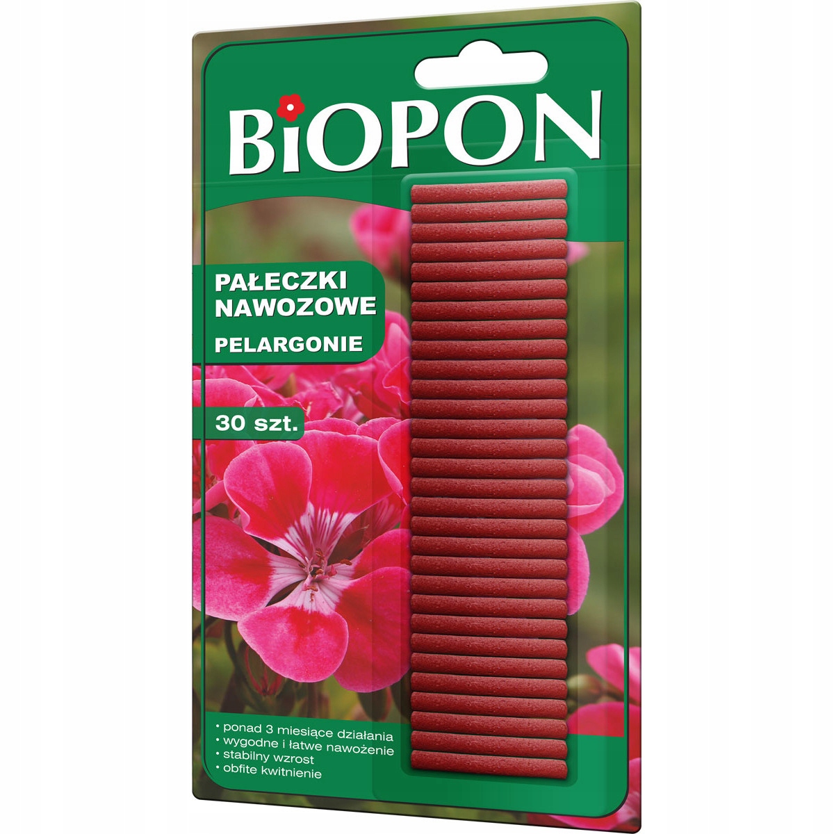 

Biopon Pałeczki Nawozowe do Pelargonii 30szt.