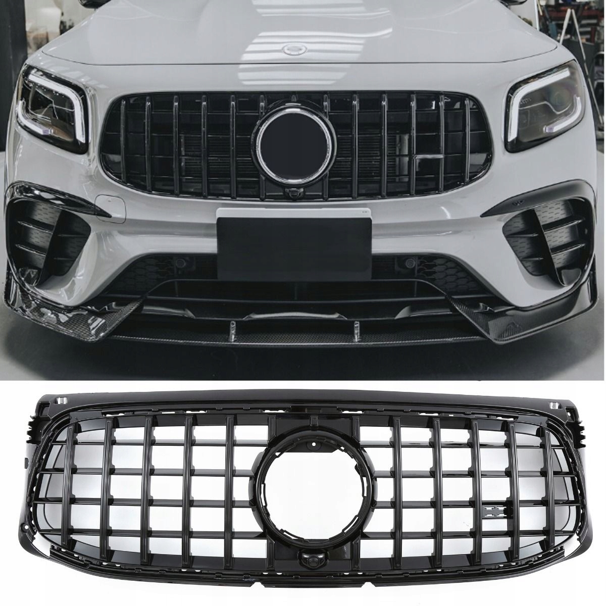 Maketa Mřížky Chladiče Mercedes Glb X247 W247 Panamericana Amg Gt Černý Lesk