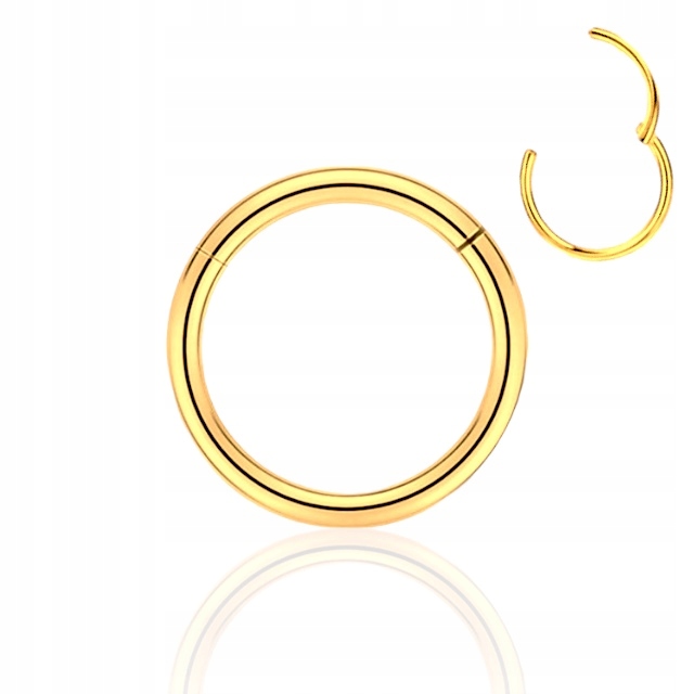 Kolczyk PIERCING Clicker złoty KÓŁKO Helix NOSTRIL Tytan 0,8/8 EAN (GTIN) 5905602505364