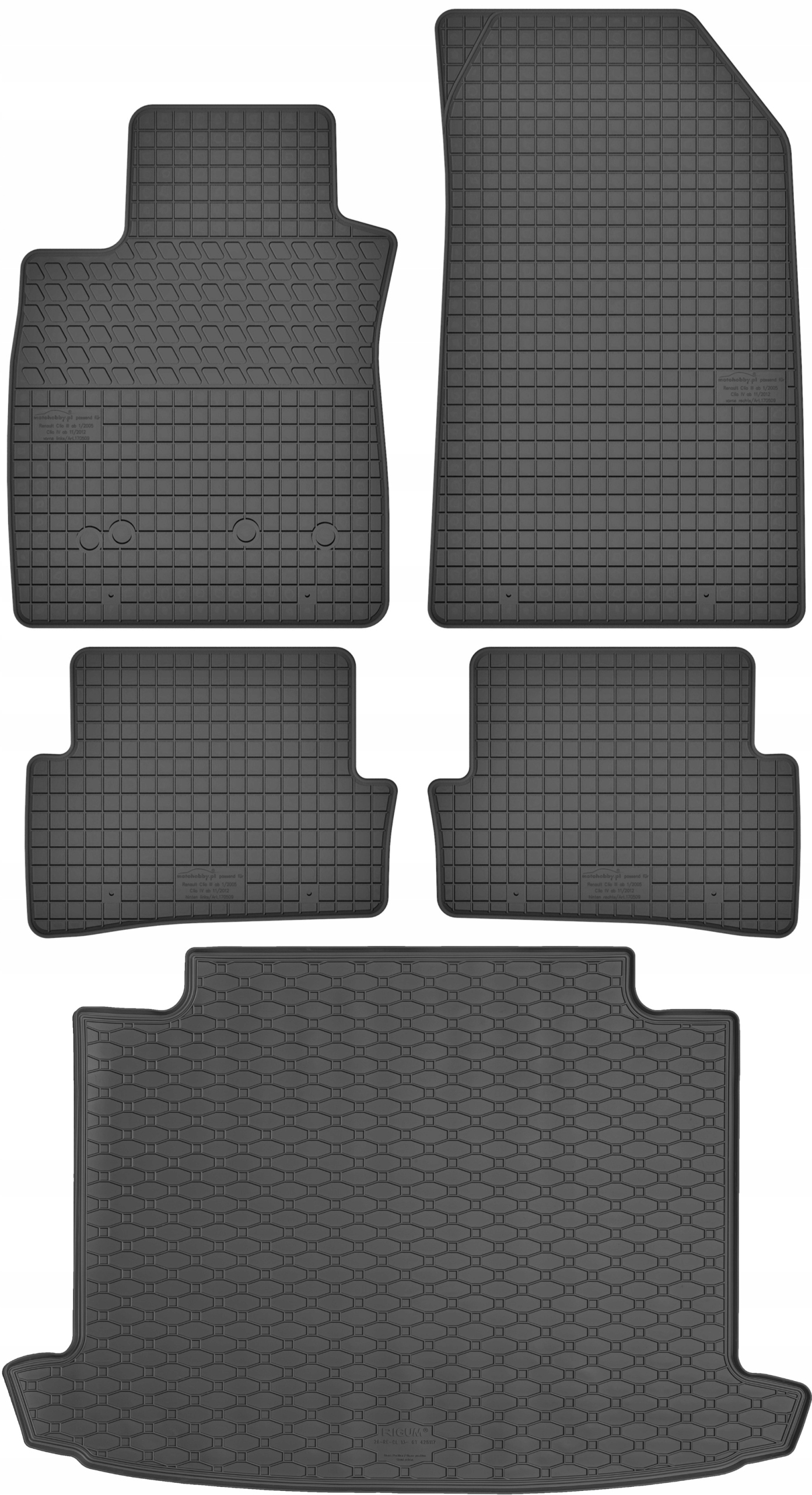Renault Clio IV Kombi 2013-2019 Sada Koberce batožinový priestor