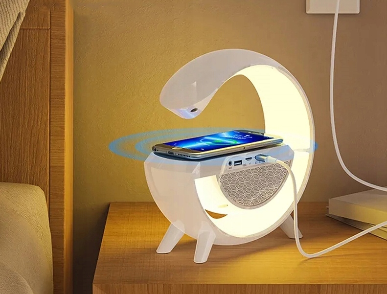 LAMPA LED Z GŁOŚNIKIEM ŁADOWANIE QI BUDZIK RADIO FM 7 TRYBÓW BLUETOOTH 5.3 EAN (GTIN) 5904708510265