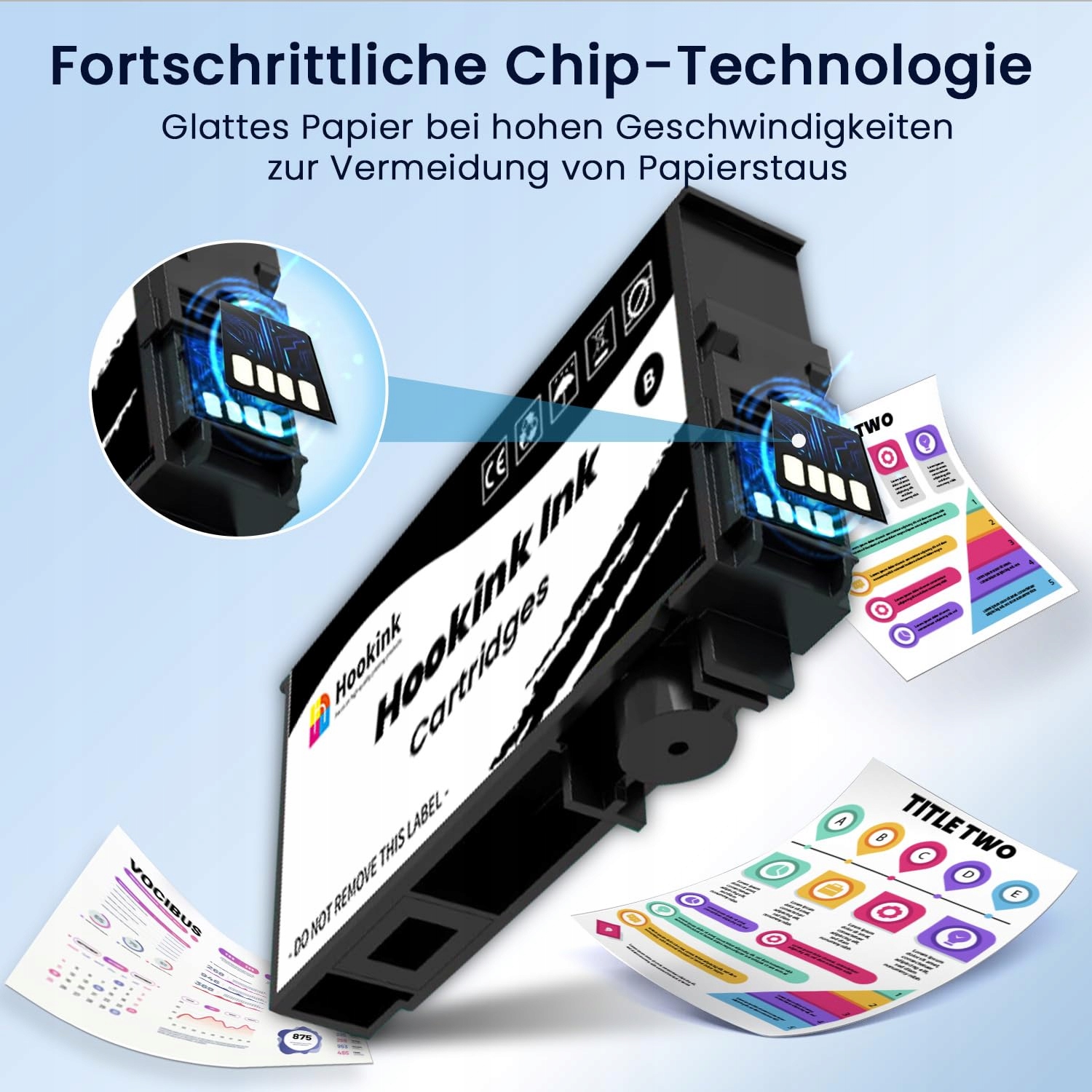 HOOKINK 503XL Tusze Kompatybilne Epson Expression Home Workforce 3 Czarny — miniatura 4