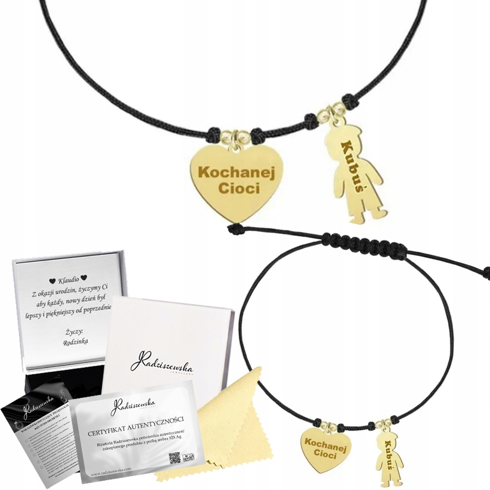 Zlatý Náramek Pro Kmotru Chlapec Personalizace Dárek 925