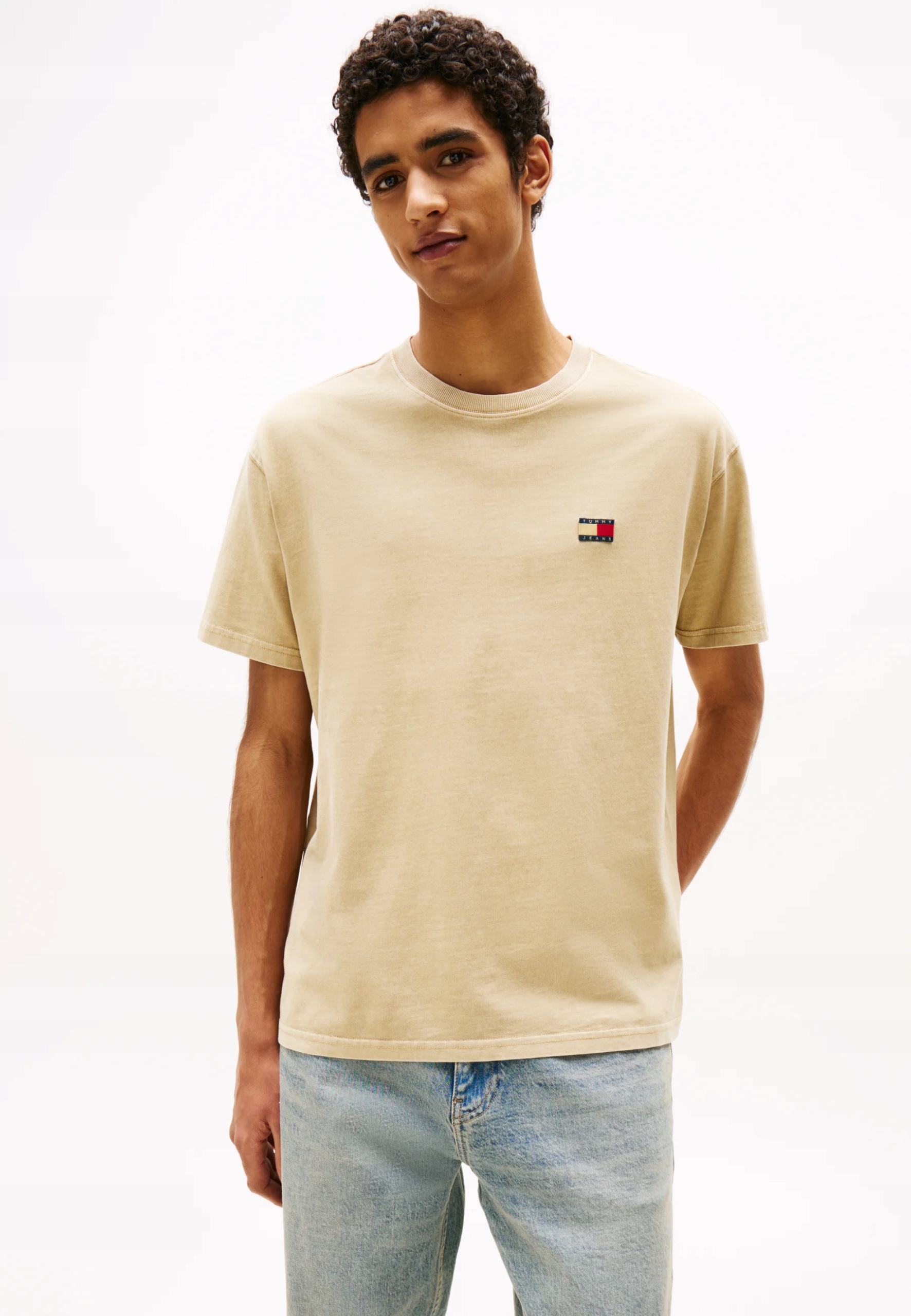 Tommy Jeans Tričko béžové dm0dm17995 XL