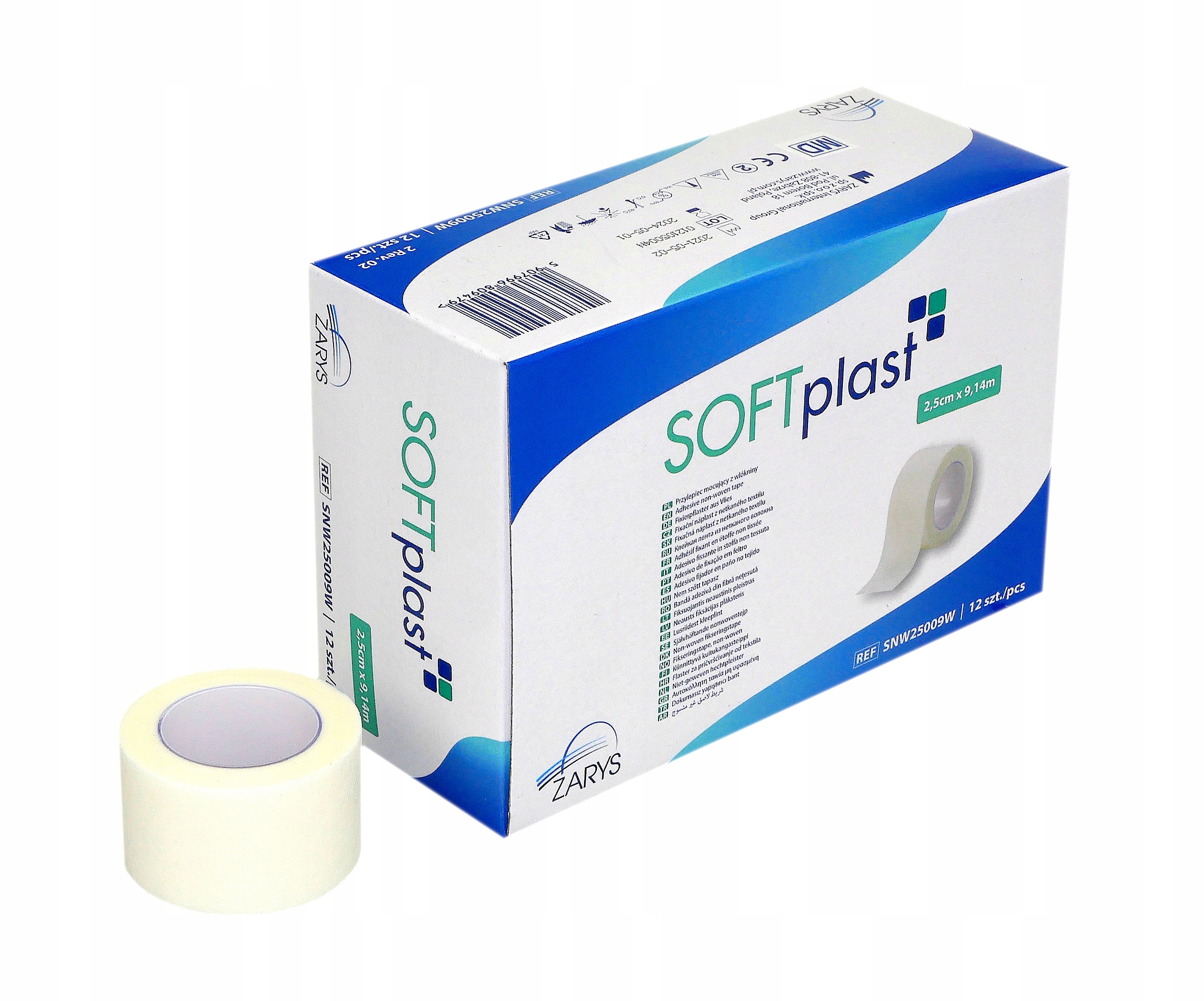 

SOFTplast plaster włókninowy 2,5cmx9m 12 szt