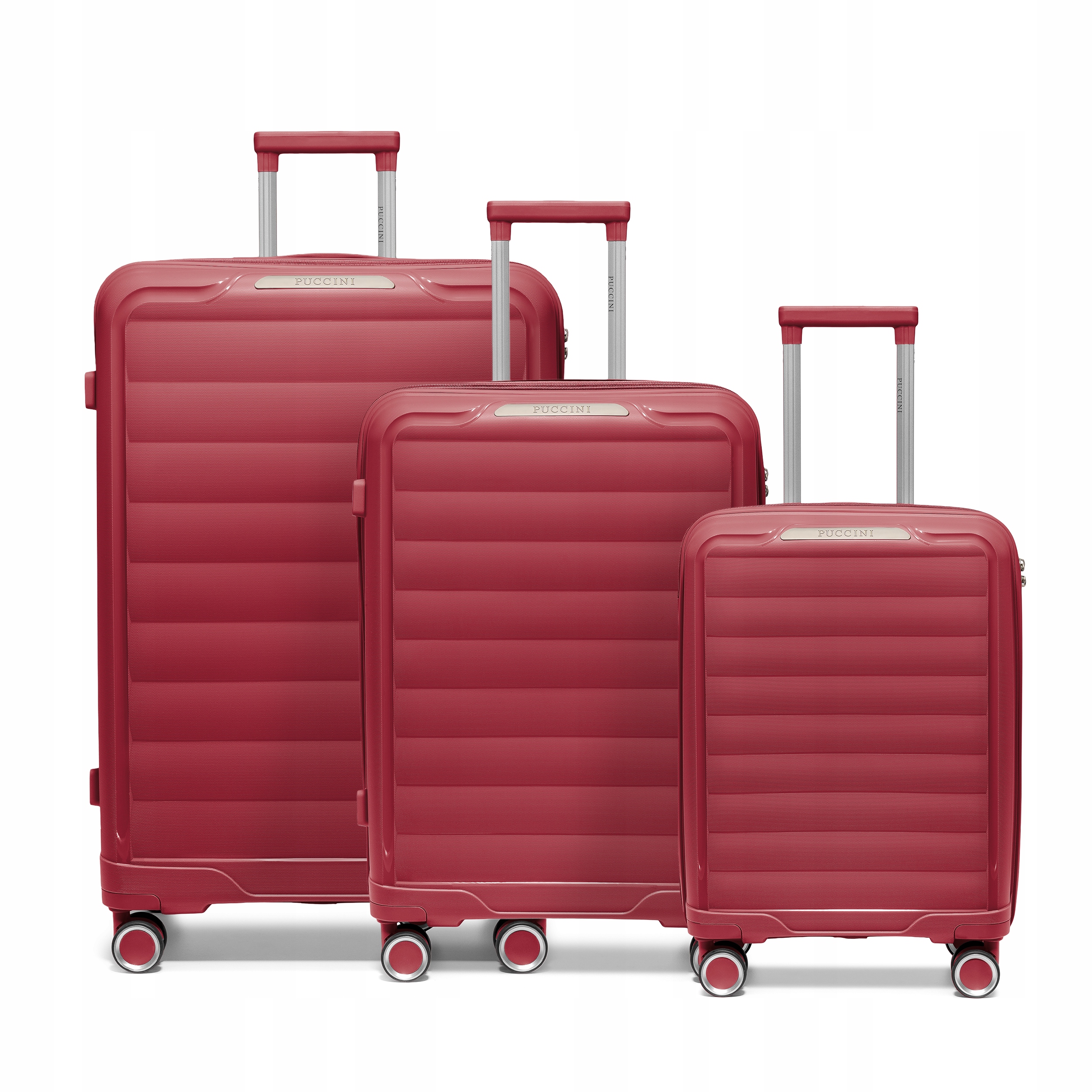 Puccini Sada 3 cestovních kufrů Pp 4 Tvrdé kolečka 3v1 PP030-3B
