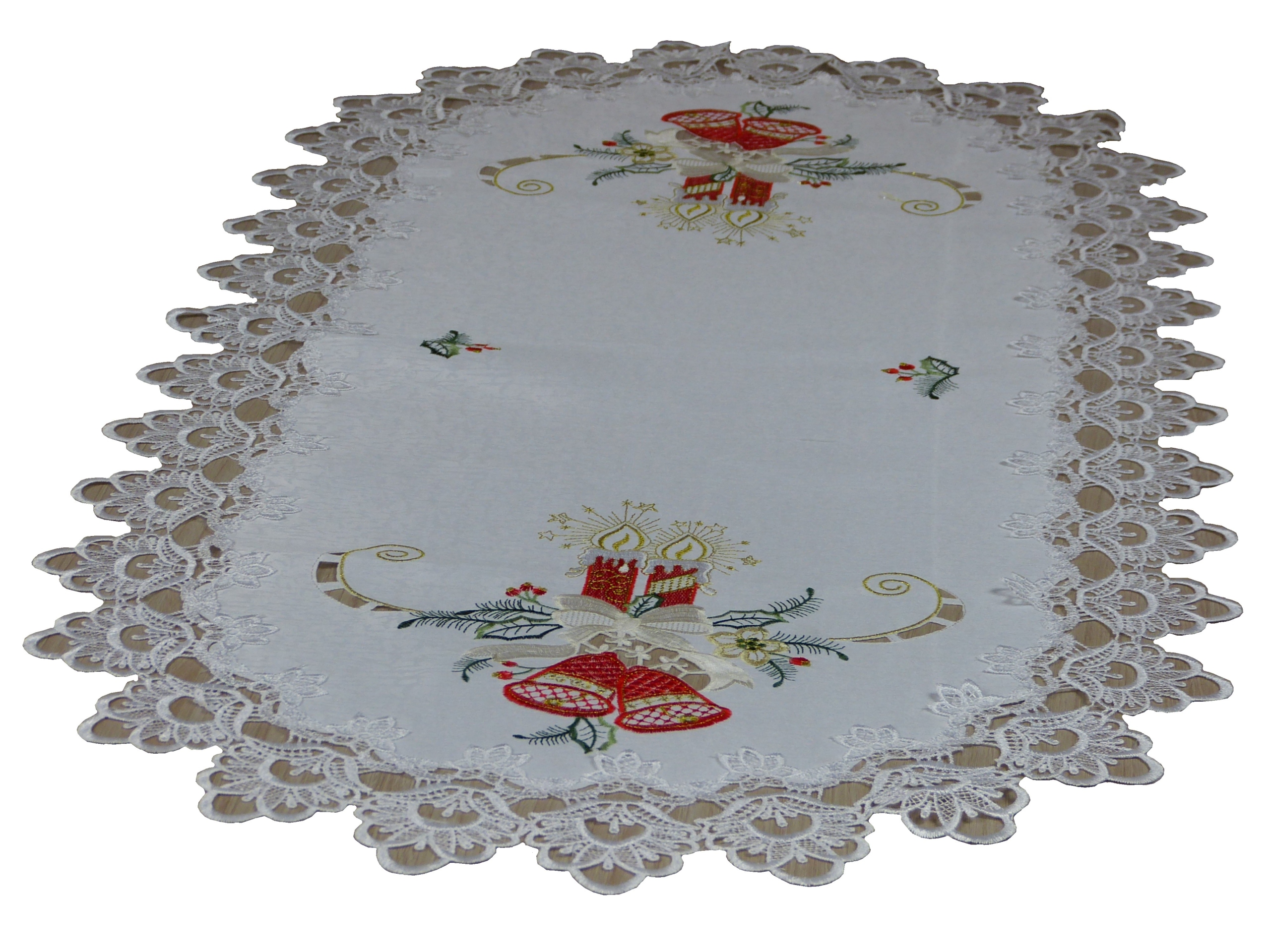 

Świąteczny bieżnik z gipiurą|60x120 owal