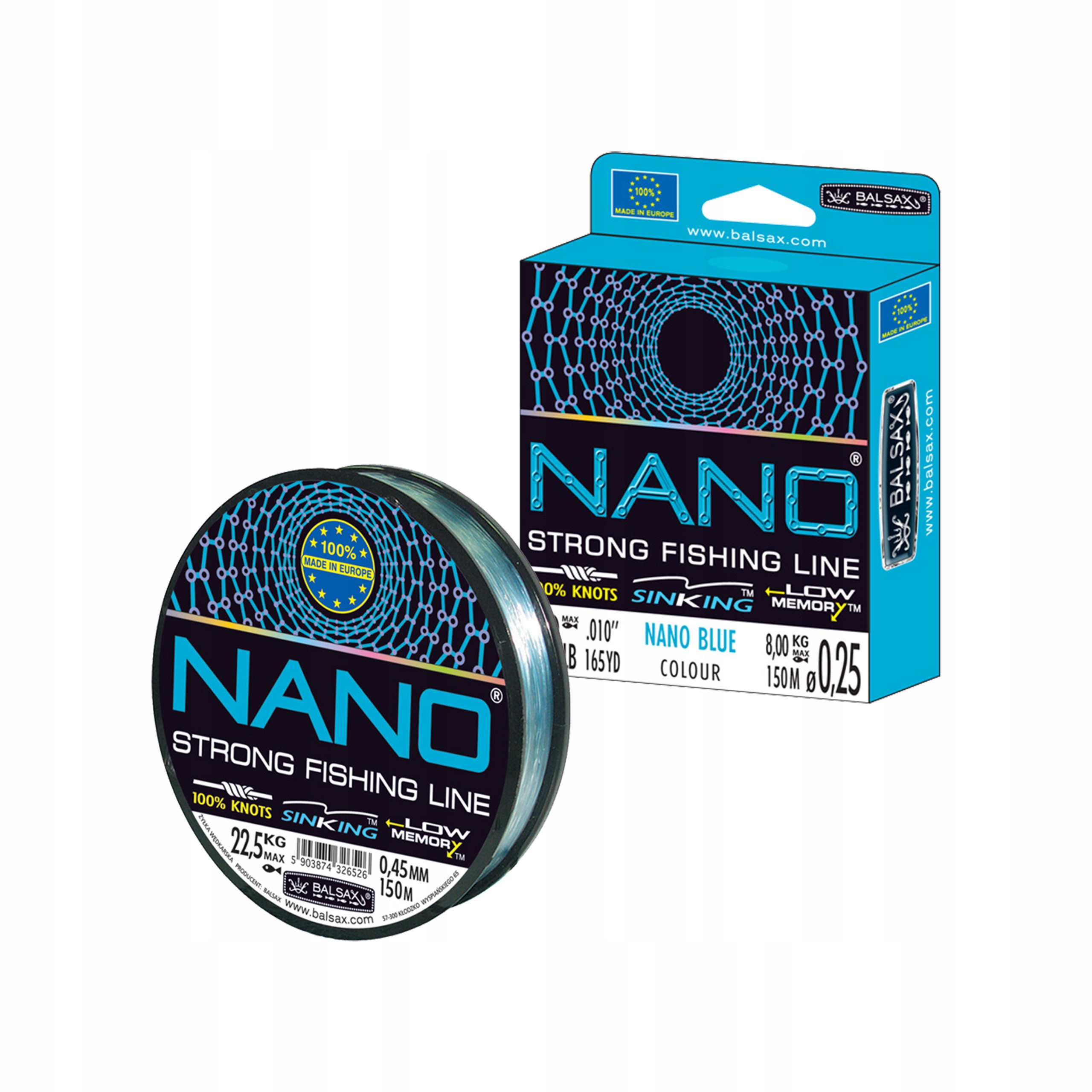 Żyłka Balsax Nano Blue 150m 0,30mm 11,5kg