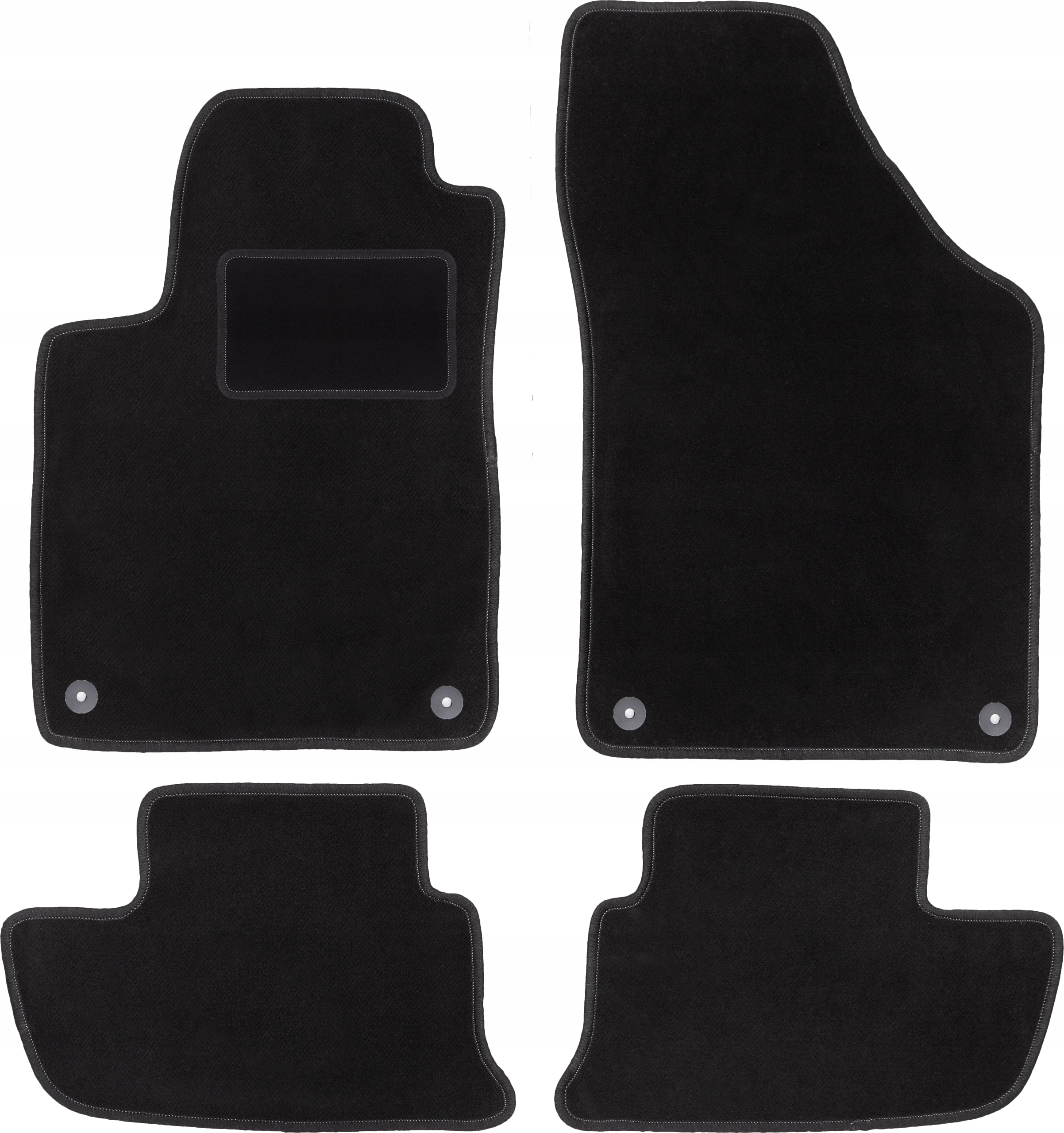 

Czarne dywaniki welurowe Lux do Peugeot Rcz 10-15