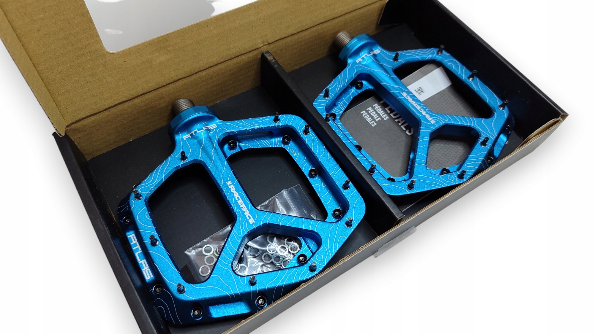 Pedały platformowe RACE FACE ATLAS - Blue # DH FR Enduro MTB Dirt Model ATLAS