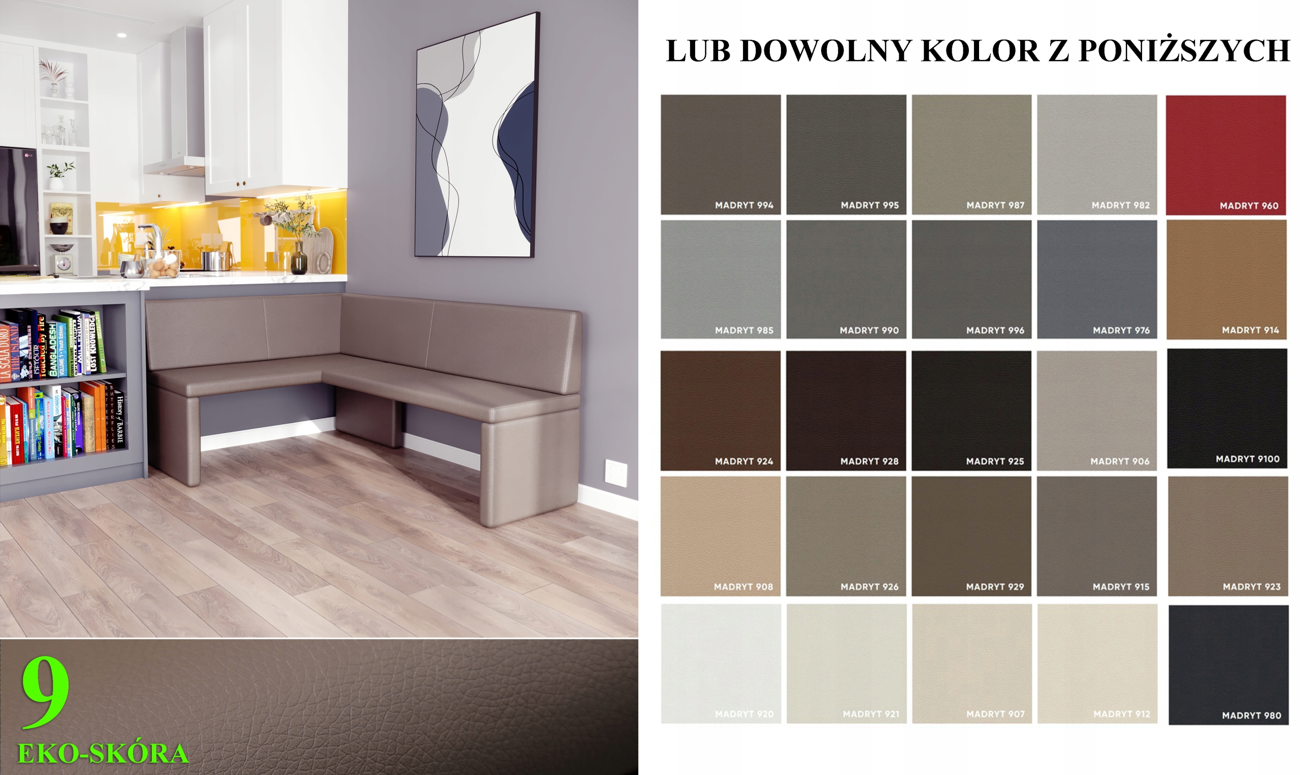 Narożnik kuchenny DUŻY OLGA Materiał inny