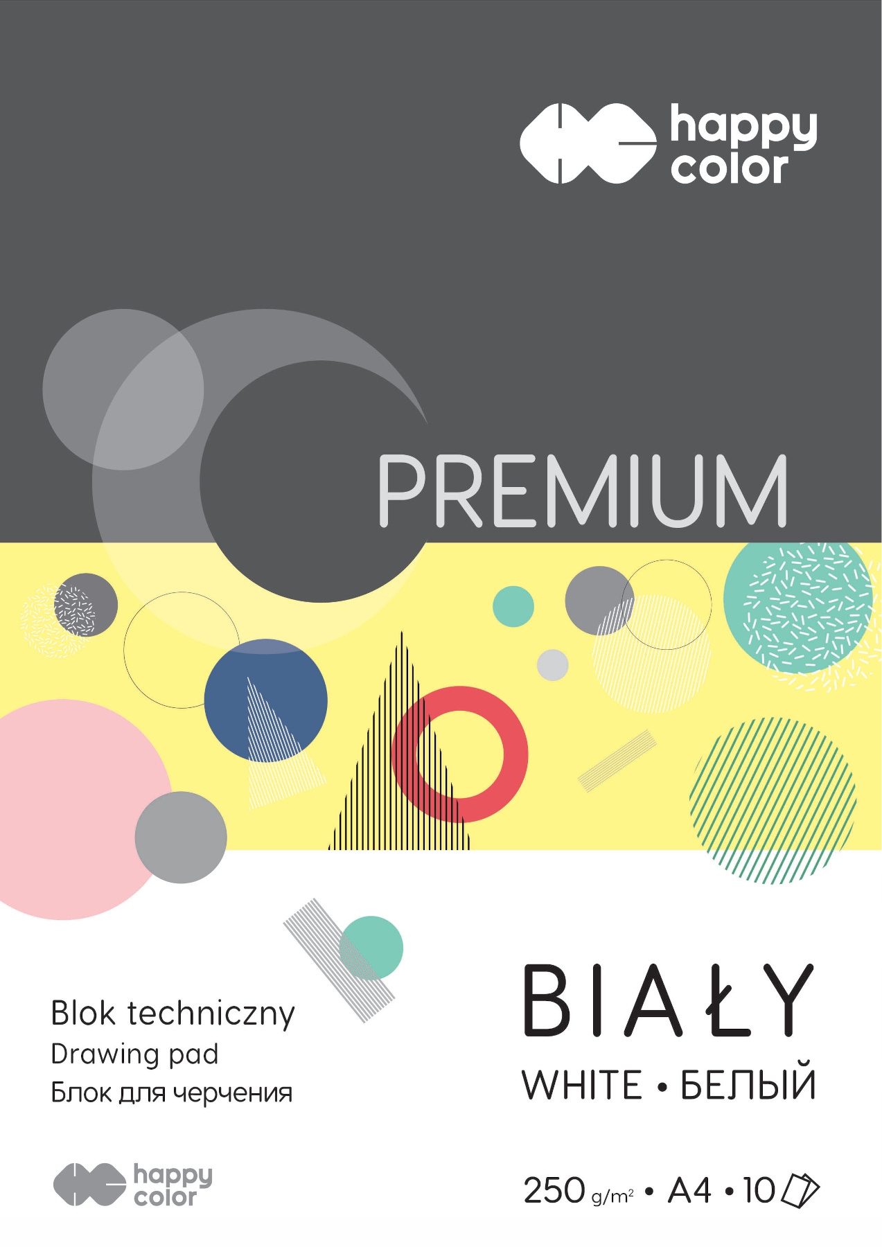 

Blok techniczny biały Happy Color A4 Premium 250g