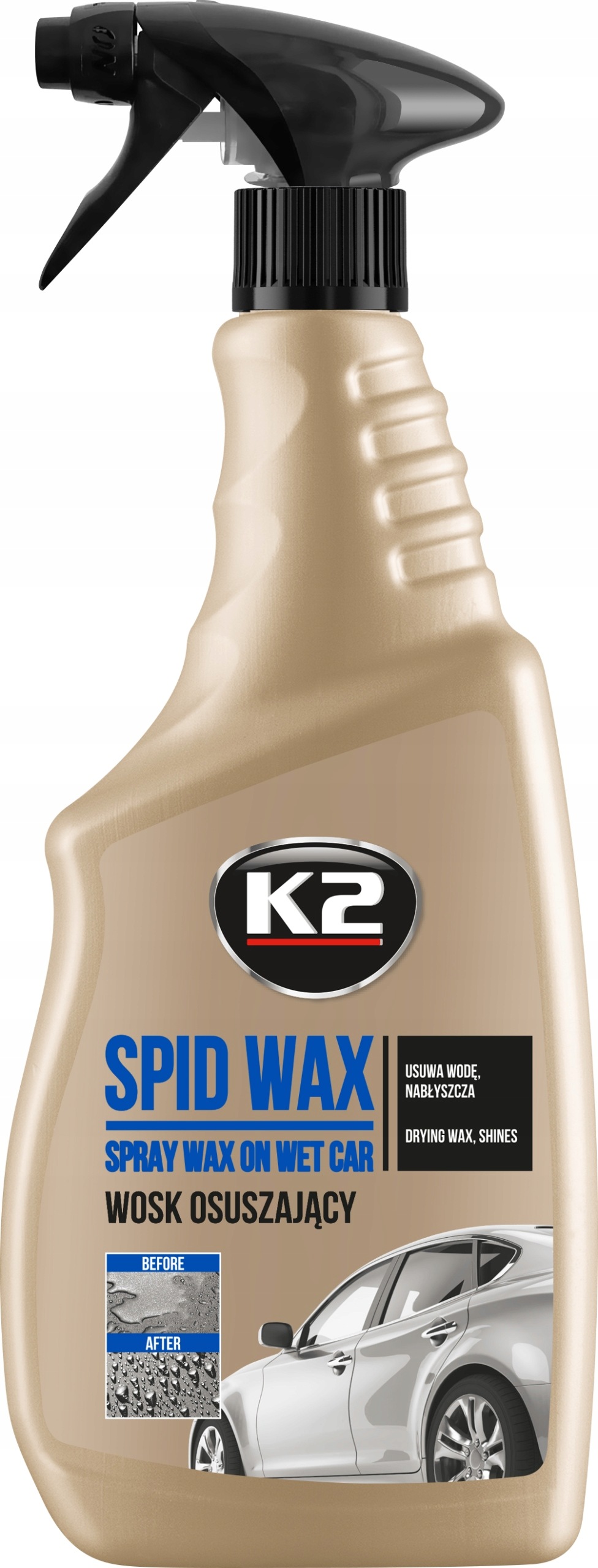 2x Wosk Na Mokro Osuszający Do Lakieru Samochodu Hydrofobowy Połysk Spray