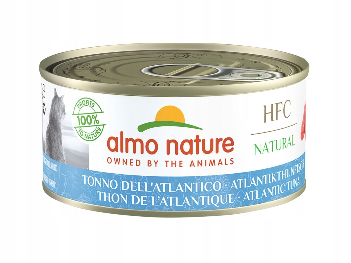 Levně Almo Nature Hfc Natural Mokré krmivo pro kočky Tuňák atlantský 24 x 150 g