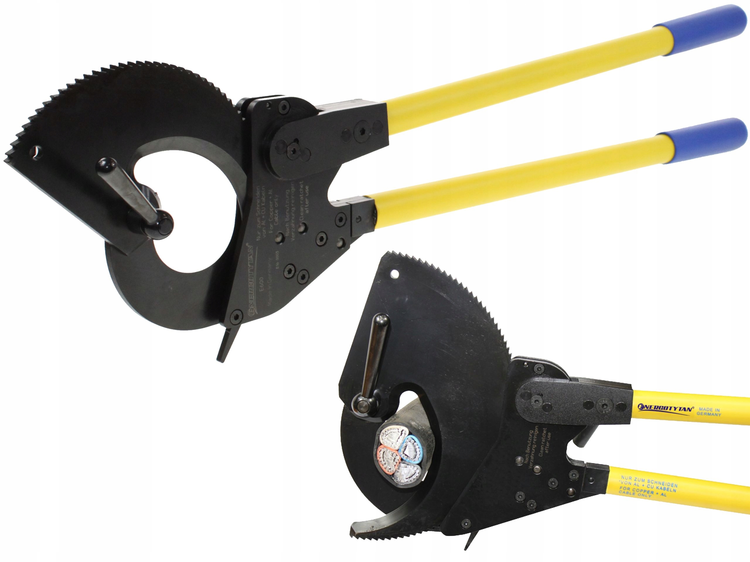 Ráčnové nůžky na kabely 1000 mm2 FI:100 mm Energotytan Mede In Germany