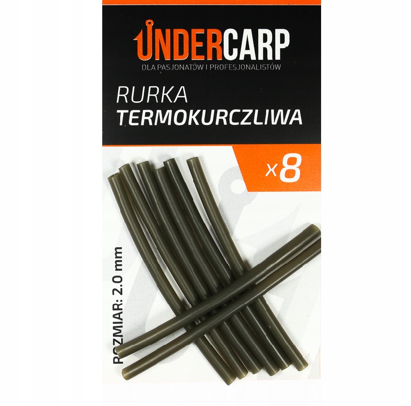Rurka termokurczliwa zielona 2,0 mm UnderCarp 8szt