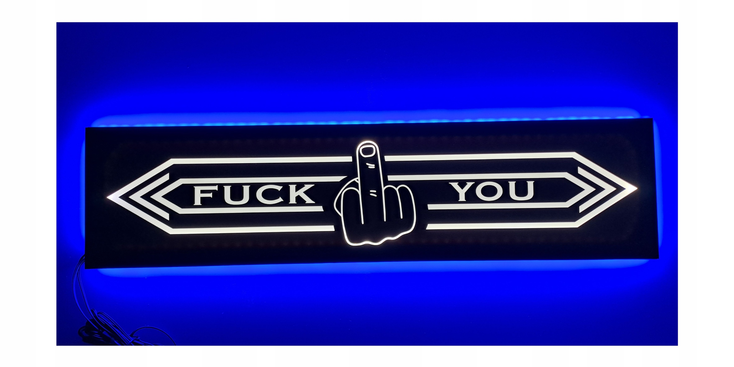 Led tabuľa Fuck You nad posteľ s podsvietením kabíny Tir Lkw