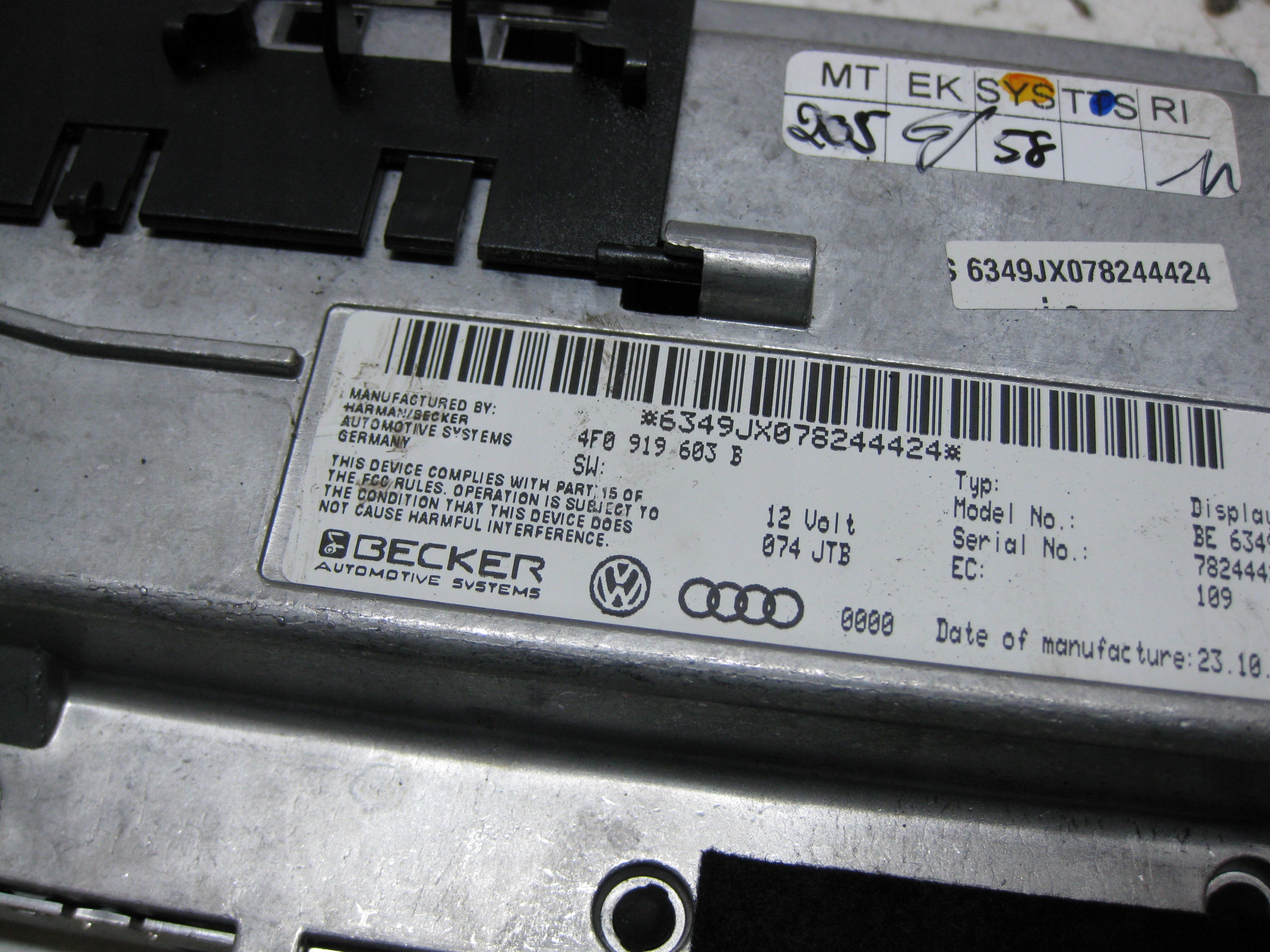 AUDI A6 C6 2.7 TDI 07R KOMBI EKRAN display 4F0919603B