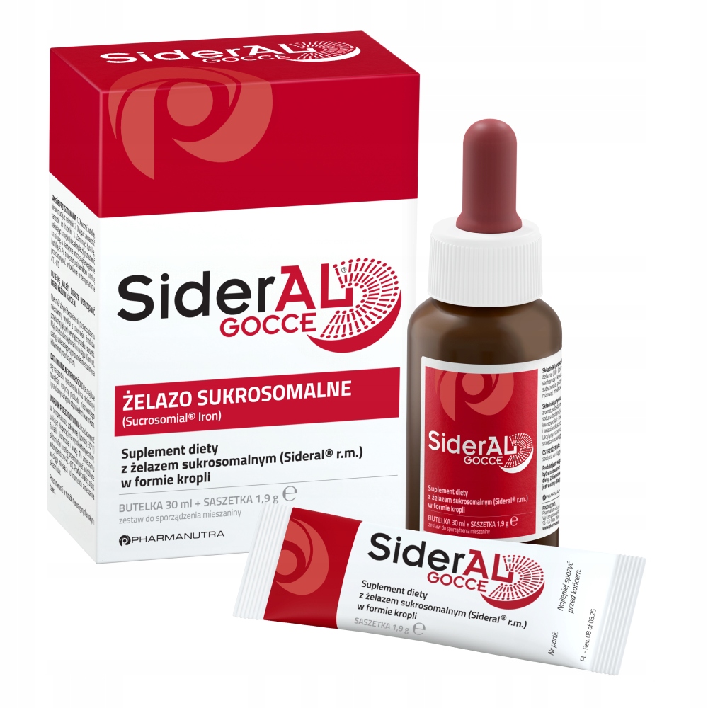 SiderAL GOCCE 30ml żelazo sukrosomalne w kroplach - OFICJALNY DYSTRYBUTOR