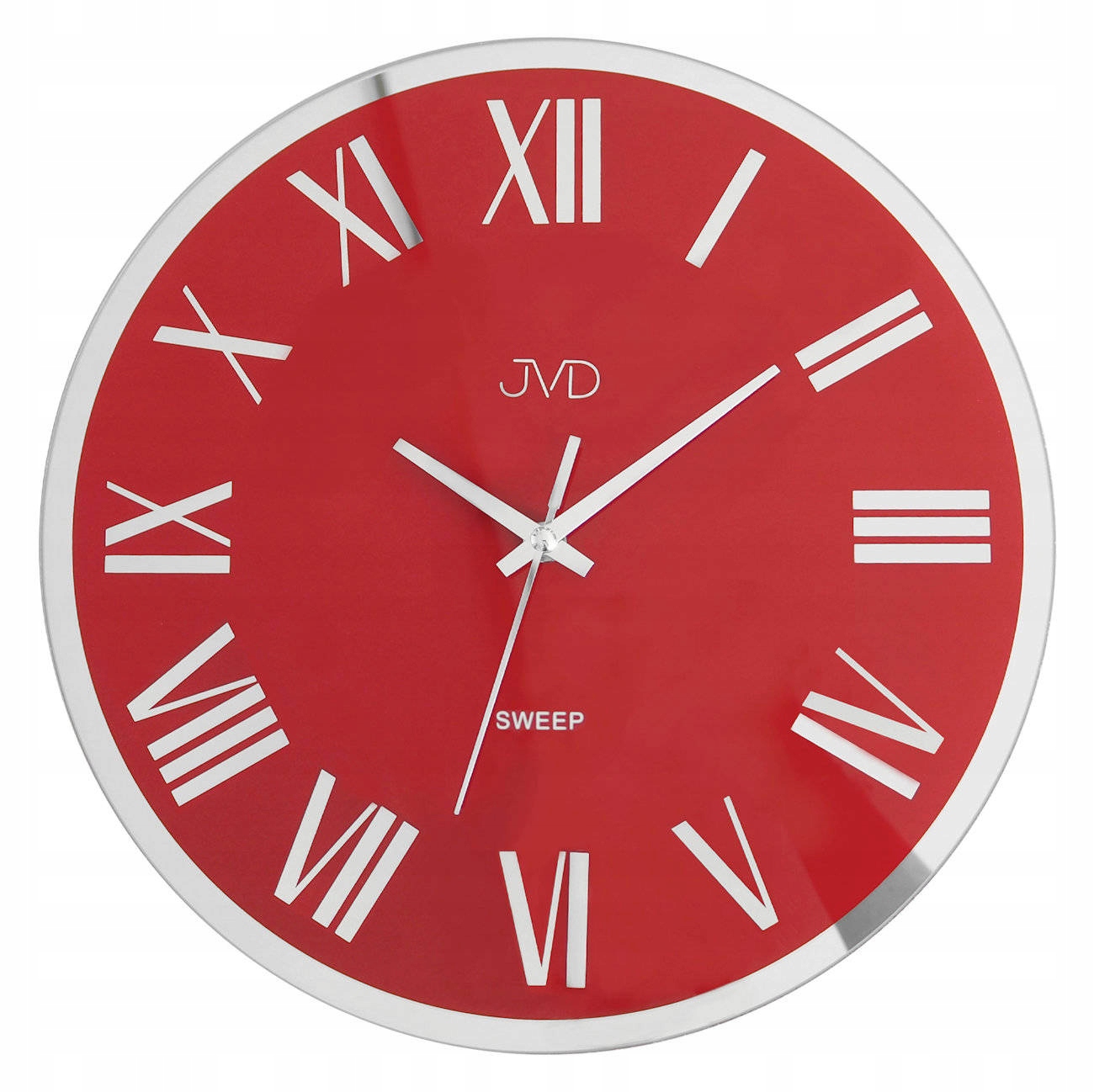 Tiché Skleněné Kulatý Nástěnné Hodiny Jvd NS22006.2