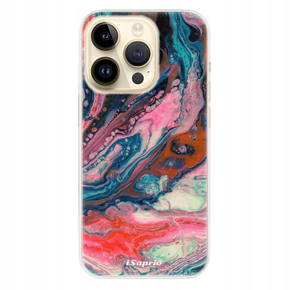 Silikonowe etui iSaprio Abstract Paint 01 do iPhone 14 Pro