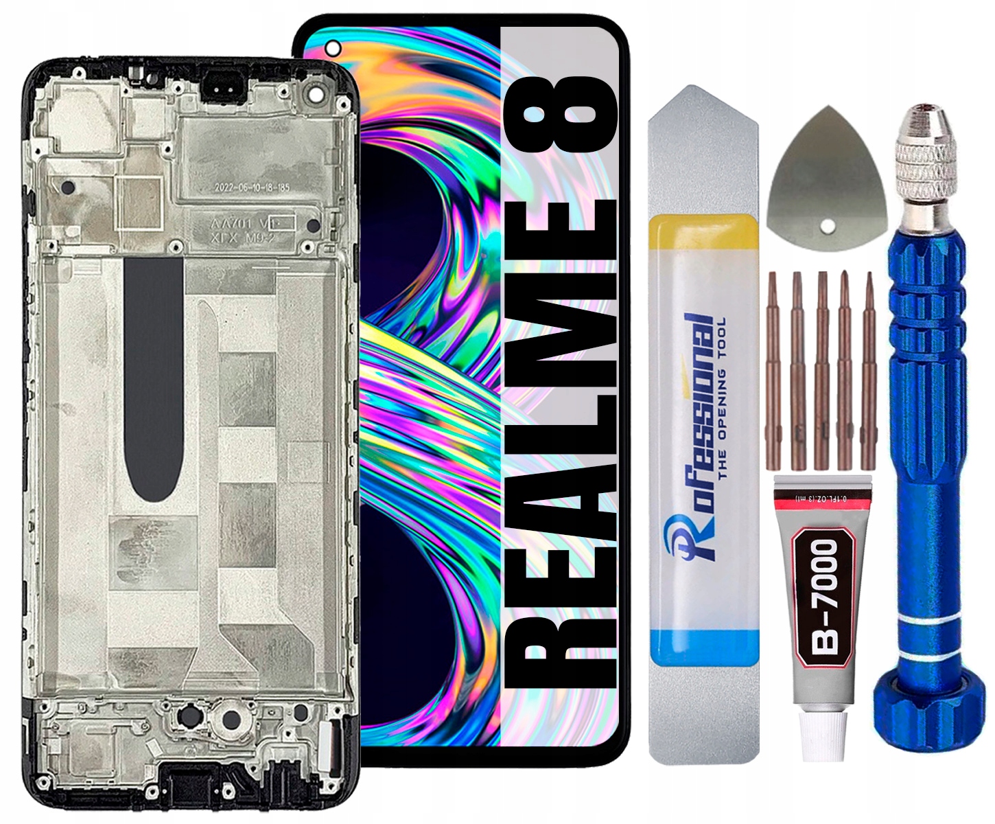 Displej Pro Oppo Realme 8 RMX3085 Oled LCD Displej Rámeček