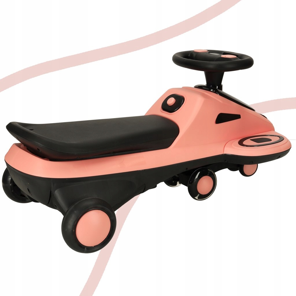 JEŹDZIK GRAWITACYJNY ŚWIECĄCE KOŁA LED Z MUZYKĄ GRAJĄCY 74CM Kolor Różowy