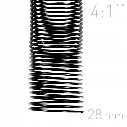 

Grzbiety spiralne do bindowania 28mm/4:1 czarne