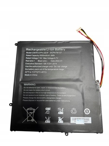 Wysokiej Klasy Zamiennik Baterii U3976127PV-2S1P 5500mAh 7.6V