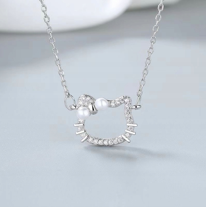 Wisiorek Hello Kitty fairy goth Łańcuszek Perełki Marka Inna marka