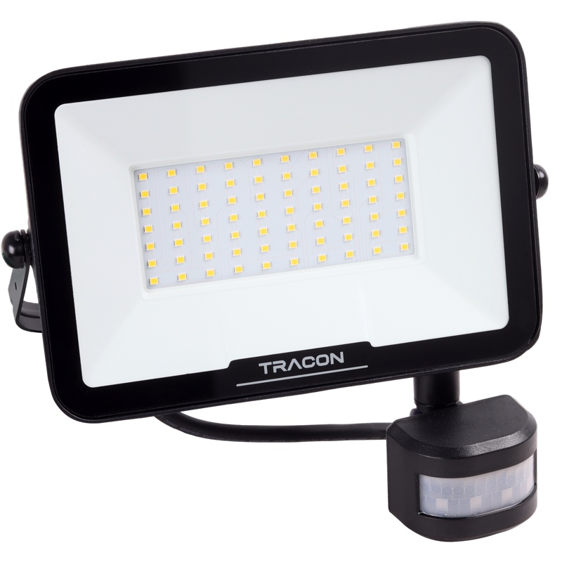Led reflektor Tracon 50W 4000K s čipem Samsung s pohybovým senzorem