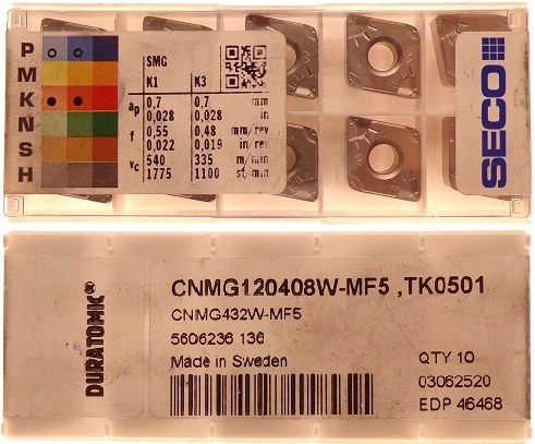 PŁYTKI PŁYTKA CNMG 120408W-MF5 TK0501 ŻELIWO