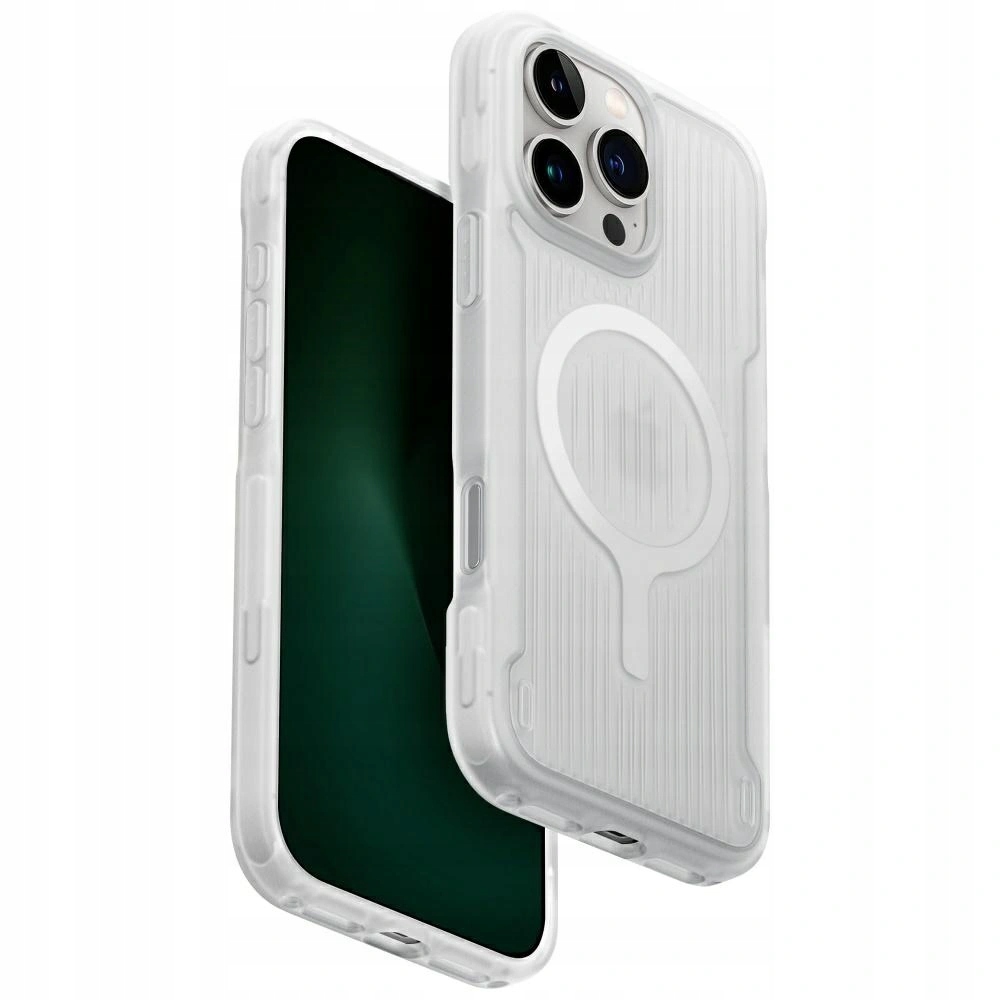 Uniq Combat Active Pouzdro pro iPhone 16 Pro Max Magclick nabíjecí lume bílý
