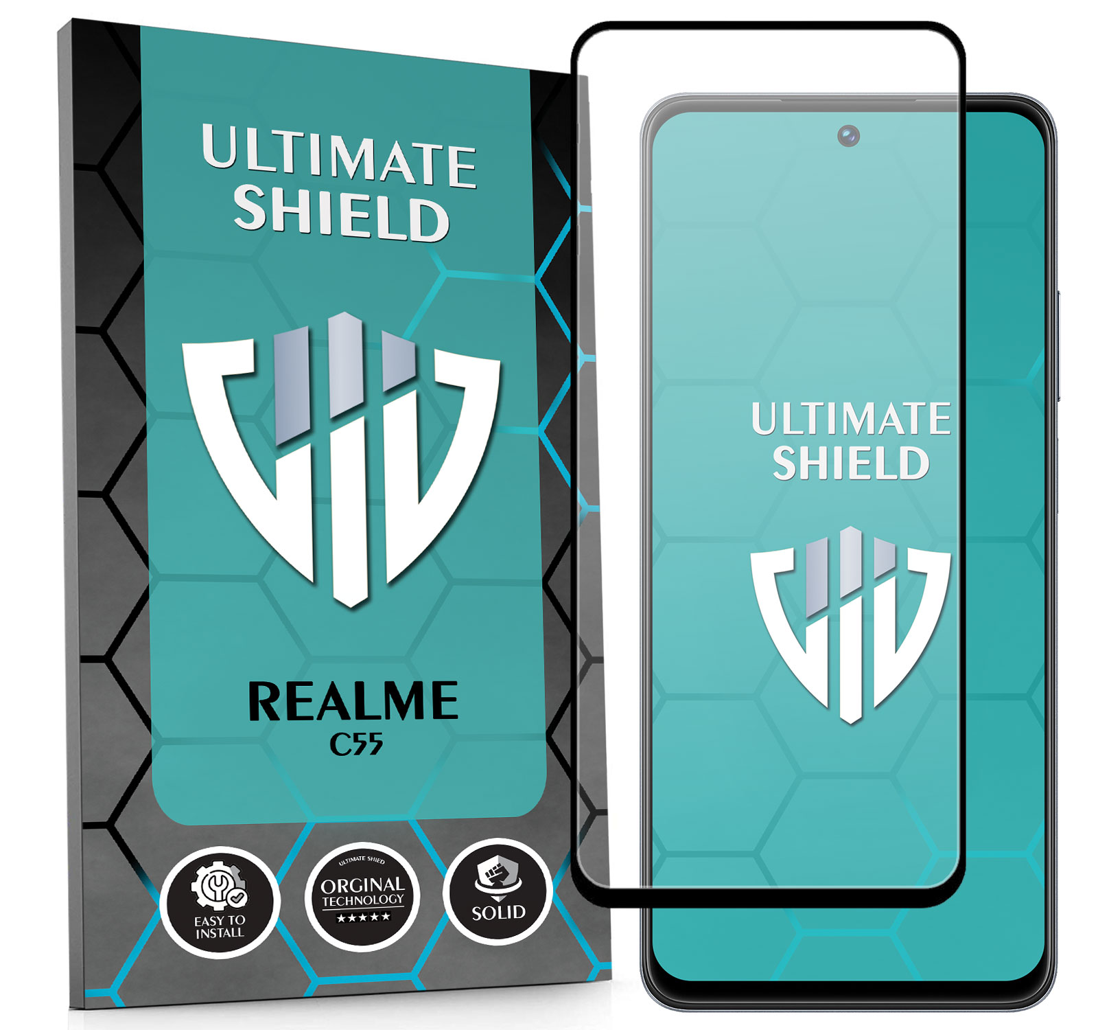 Megapak 5v1 Pancéřové Sklo 5D Rychlé Sklo Pro Realme C55